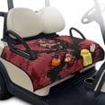 thumbnail image 1 of Psesaysky Golf Cart Seat Covers Universal Golf Cart Seat Blanket with 4 Pockets and Handle Fit for EZGO TXT RXV/Club Car DS Precedent Front Seats 2-Person Seats, Pirate Skull, 1 of 8