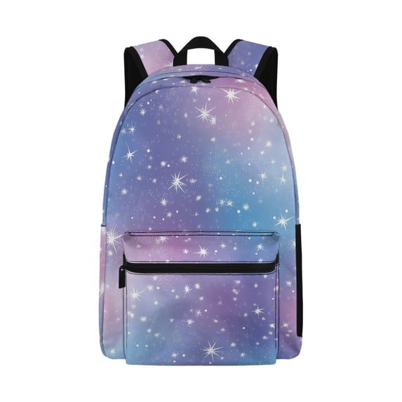 Psesaysky Gradient Starry Sky Backpack for Boys and Girls Middle Elementary School Bag 17 Inch Lightweight Large Capacity Bookpack Back to School Gifts