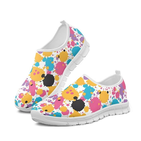 Psesaysky Graffiti Casual Shoes for Girls Students Women's Comfortable Walking Shoes Fashionable Durable Printed Shoes