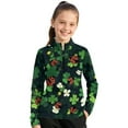 thumbnail image 1 of Psesaysky Green Leaves Ladybug Print Girls Sweatshirt Hoodie for Teen Girls Stand-up Collar Sweatshirt Quarter Zip Pullover Fleece Sizes 6-7 Y Clothing, 1 of 6