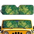 thumbnail image 1 of Psesaysky Green Tropical Monstera Car Windshield Sun Shade, Foldable Car Sunshade Windshield for Front Window, Fit for SUV,Off-road Vehicle，Automotive Interior Sun Protection, 1 of 7