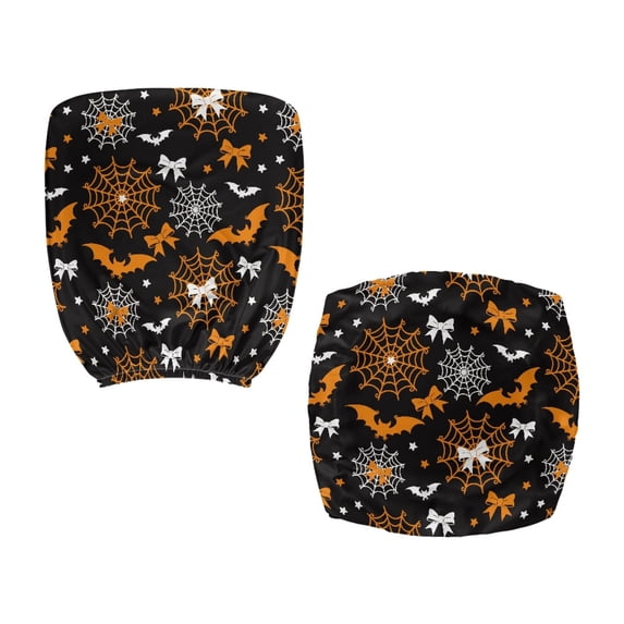 Psesaysky Halloween Bat Spiderweb Office Chair Covers, Pack of 2 Computer Chair Cover Washable Scratchproof Desk Chair Slipcovers for Armchair