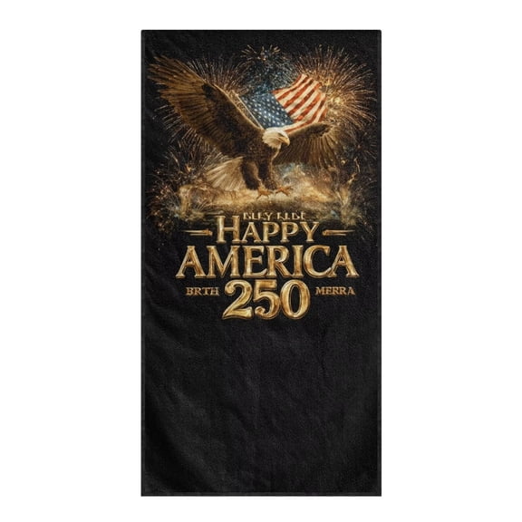 Psesaysky Happy 250 Anniversary USA Car Sweat Towel Seat Cover Washable Quick Dry Car Seat Towel Cover After Gym Beach Yoga Workout Outdoor Surfing Auto Accessories