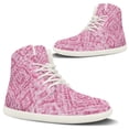 thumbnail image 1 of Psesaysky High-Top Barefoot Shoes Pink Pattern Walking Shoes for Women Water-Resistant Comfortable Sneakers Size 6-13.5, 1 of 7