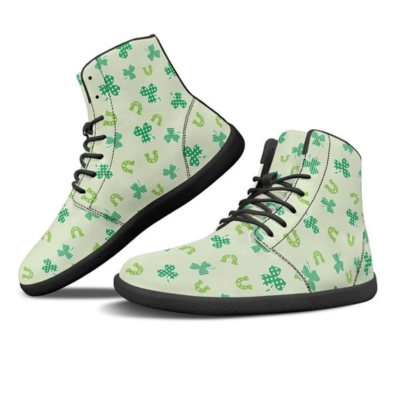 Psesaysky High-Top Barefoot Shoes Women's Soft Comfortable Walking Shoes Leather Upper Wide Width Size 6-13.5