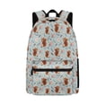 thumbnail image 1 of Psesaysky Highland Cow Floral Teenagers Backpack Daypack with Kids Student Bookbags, 1 of 7