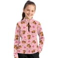 thumbnail image 1 of Psesaysky Highland Cow Hearts Print Girls Long Sleeve Athletic Shirts 1/4 Zipper Kids Quick Dry Lightweight Yoga Tops for Sports Cheer Basic Tees Activewear 12-13 Years, 1 of 6