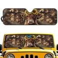 thumbnail image 1 of Psesaysky Highland Cow Hunting Camo Front Windshield Sun Shade Foldable Front Window Sun Shield Visor Fit for Off-road Vehicle Block UV Rays Car Accessories Heat Keep Car Cooler, 1 of 7