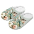 thumbnail image 1 of Psesaysky House Slippers for Woman Hummingbird Peony Flower Print Closed Toe Lightweight Cotton Indoor Slippers Slip on Arch Support Home Shoes, Size 6-7, 1 of 7