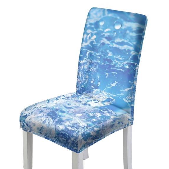 Stretch Cube Psesaysky Ice Cube Pattern Dining Chair Covers with Stretch Polyester ...
