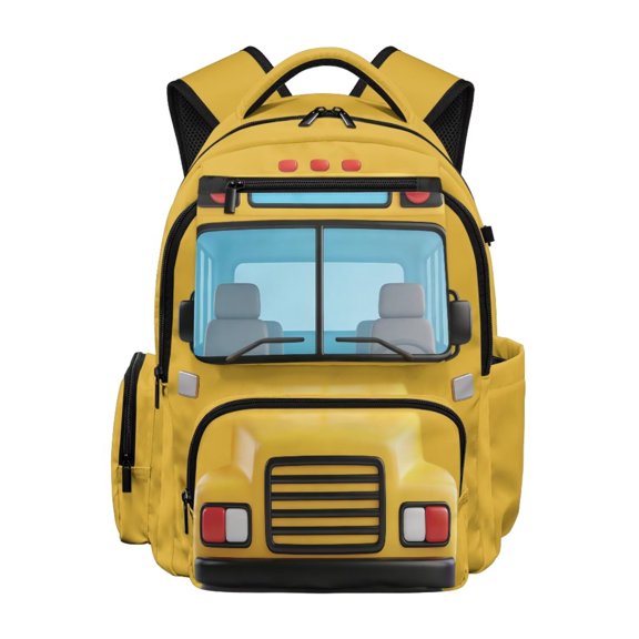 Psesaysky Kids Backpack for School Boys School Bus School Bag 17 Inch Bookbag for Elementary Kindergarten Lightweight Boys Backpacks with Adjustable Strap