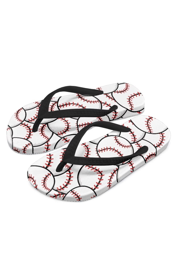 Kids Flip Flops Baseball Design Print Boys Girls Sandals Water Shoes Boys Girls Unisex-Child Beach Shoes Flip Flops Size 10