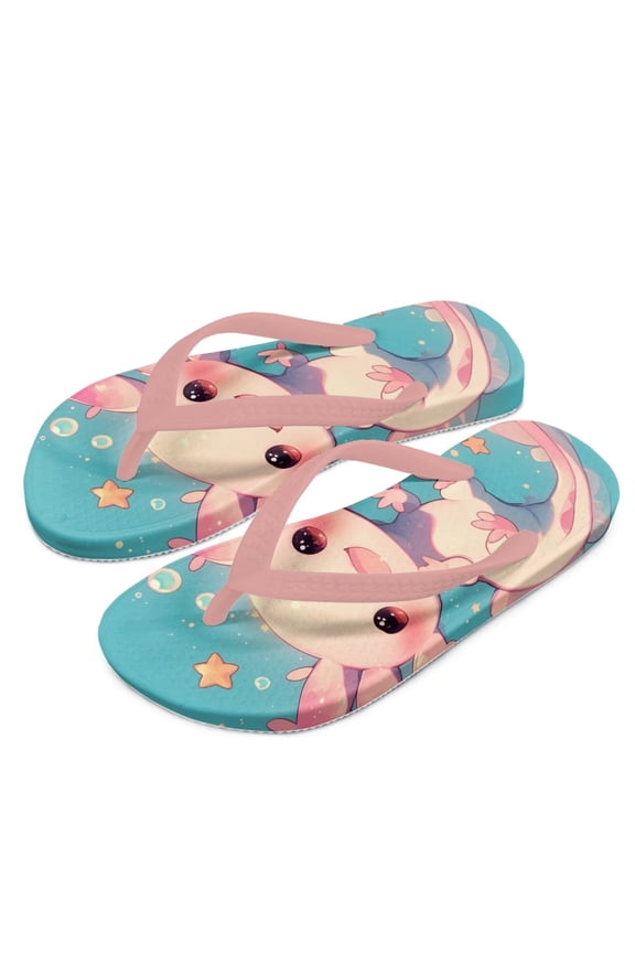 Kids Flip Flops Lovely Axolotl Print Boys Girls Sandals Water Shoes Boys Girls Unisex-Child Beach Shoes Flip Flops Size 12