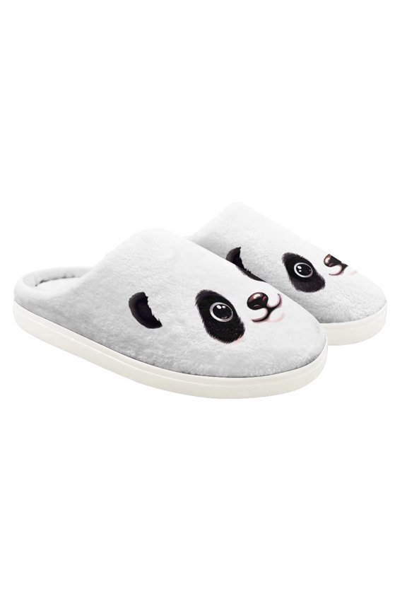 Kids Winter Slippers with Panda Face House Cotton Slippers Anti-Slip Children Indoor and Outdoor Cozy House Slippers