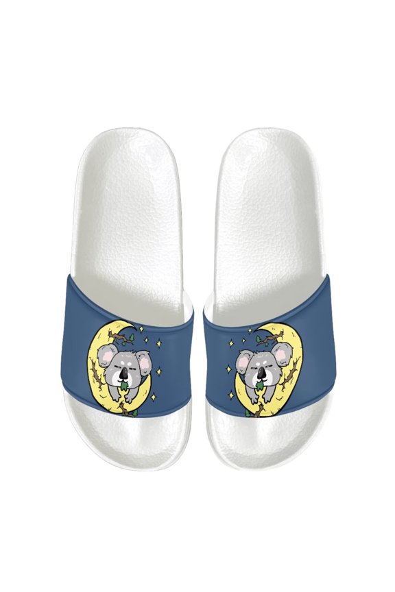 Koala Printed Slide Sandals Shoes for Men Soft Comfortable Sandals Indoor Outdoor Anti-Slip Lightweight Beach Sandals Bathroom Sandals Shoes