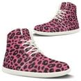thumbnail image 1 of Psesaysky Lace-up Barefoot Shoes High-Top Sneakers with Red Leopard Print Gift for Wife Girlfriend Mom Size 6-13.5, 1 of 7