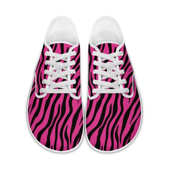 Psesaysky Lace-up Barefoot Sneakers Women Barefoot Walking Shoes Women Animal Skin Print Shoes for Women