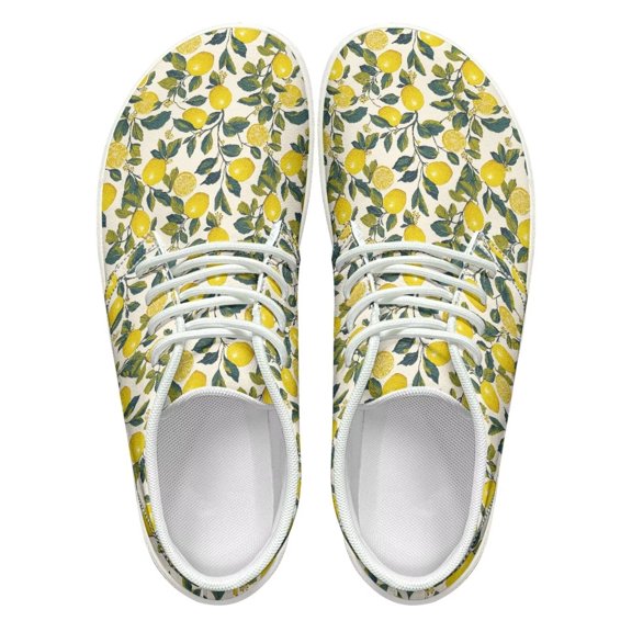 Psesaysky Lemon Sneakers for Women Low-top Barefoot Shoes Women Casual Walking Shoes Comfartable and Lightweight