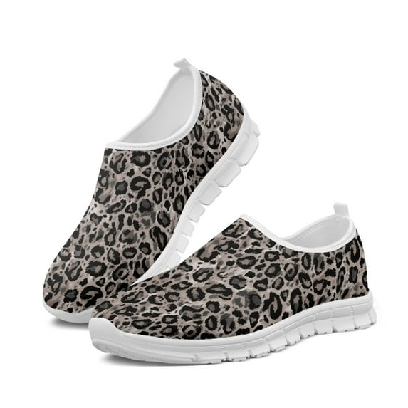 Psesaysky Leopard Print Casual Shoes Women Soft and Comfortable Walking Shoes Shock-Resistant Running Shoes Suitable for All Seasons