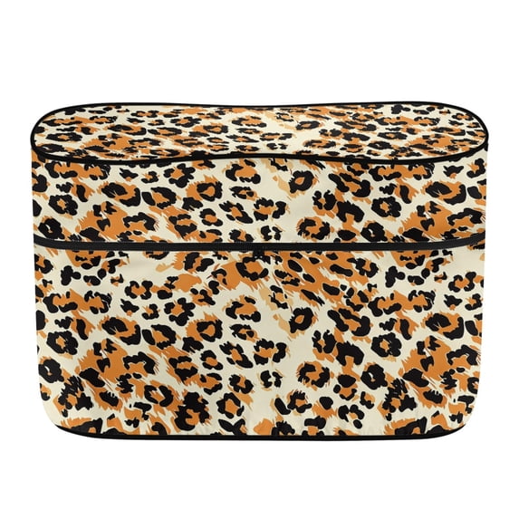 Psesaysky Leopard Print RV Dual Propane Tank Cover, Durable Polyester Dustproof Protector for Travel Camping and Outdoor Use