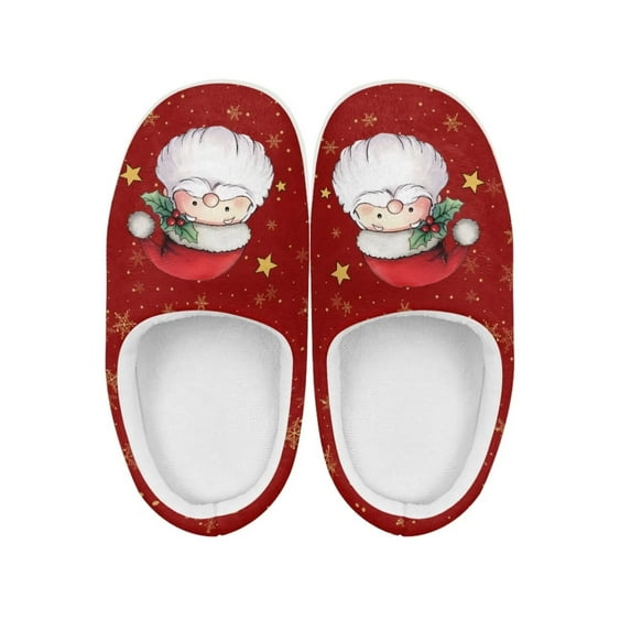 Psesaysky Little Girls Christmas Slippers Soft and Comfortable Plush Slippers for Children Christmas Gift for Daughters Little Sisters