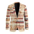 thumbnail image 1 of Psesaysky Long Sleeve Business Casual Suit for Prom Weddings, Polyester Slim Fit Mens Blazer Suit Jacket with One Button, 1 of 8