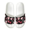 thumbnail image 1 of Psesaysky Love Heart Printed Slide Sandals for Girls Lightweight Comfortable Sandals Suitable for Indoor Outdoor Slip-on Sandals Shoes, 1 of 4