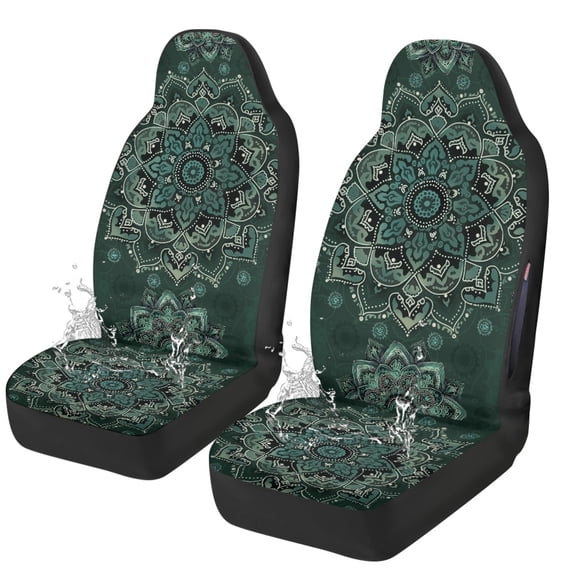 Psesaysky Mandala Paisley Pattern Automotive Seat Protector for Interior Accessories, Removable Car Seat Covers Front Seats Only Lightweight Polyester Car Front Seat Protector