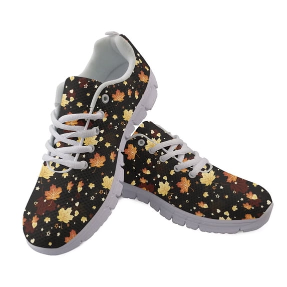 Psesaysky Maple Leaves Print Running Shoes Women Fall Autumn Sneakers ...