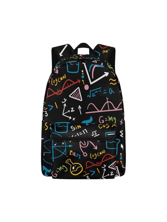 Math Science Doodle Girls Boys Lightweight Backpack Kids BookBag Rucksack for Teens