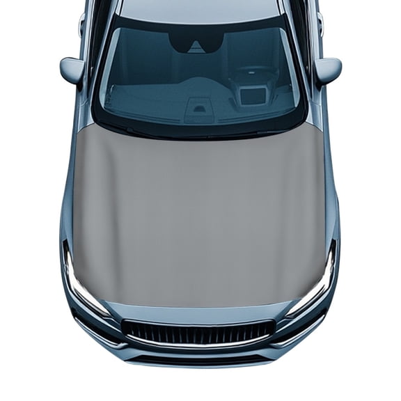 Psesaysky Matte Gray Stretch Car Hood Cover - Weatherproof All-Season Protection - Universal Fit for Sedans, Trucks & SUVs - Easy Install Auto Exterior Accessory