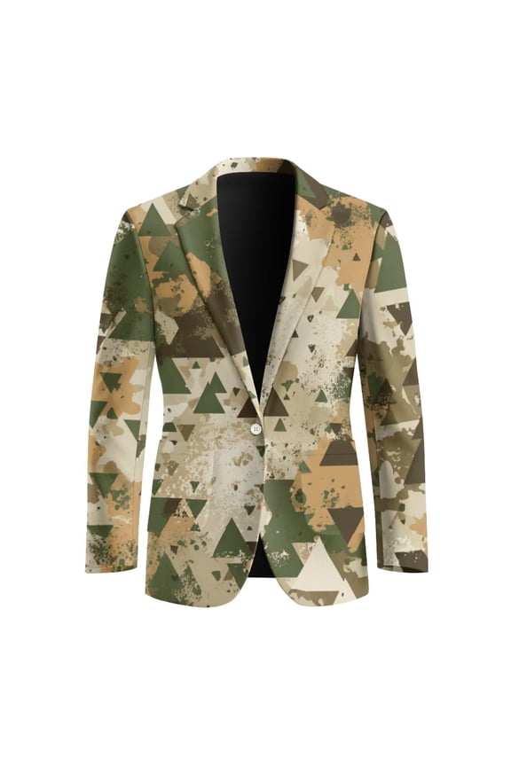 Men's Camo Print Blazer Jackets Lightweight Causal Sports Coats Regular Fit Suit Jacket Outwear for Dinner,Prom,Party,Work