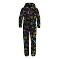 thumbnail image 1 of Psesaysky Mens Onesie Pajamas Hooded Color Bat Pumpkin Halloween Onesie Unisex Adult Zip Up Jumpsuit Loose Fit One Piece Pajamas for Women Men Couple Cosplay, Size XL, 1 of 7