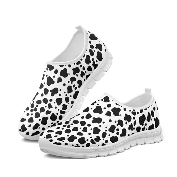 Psesaysky Milk Cow Print Casual Shoes for Women Girls Breathable Comfortable Walking Sneakers Size 5.5-11.5