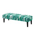 thumbnail image 1 of Psesaysky Monstera Leaves Stripes Bench Covers Slipcover Anti-Dust Dining Bench Cover with Elastic Edge Home Decor Green Stretch Seat Cushion Protector for Bedroom, Kitchen, Patio, 1 of 7
