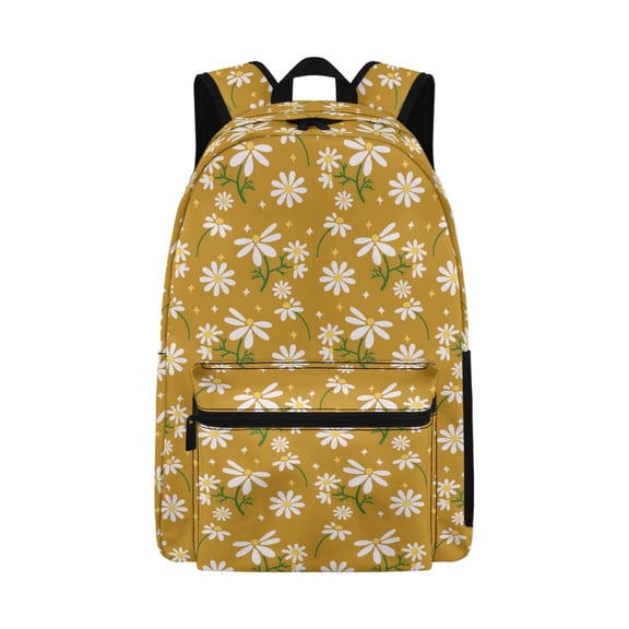 Psesaysky Mustard Daisy Floral School backpack for Girls Boys Teens School Bags