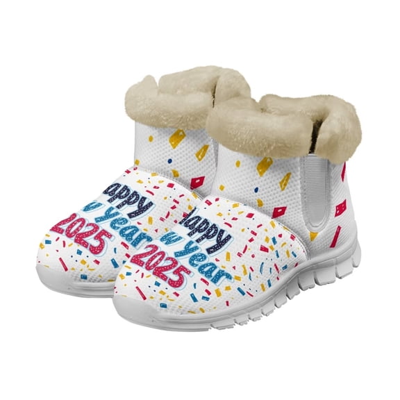 Psesaysky New Year Snow Boots for Women Girls Warm Fashionable Winter Ankle Boots Suitable for Everyday Wear Comfortable Breathable Boots