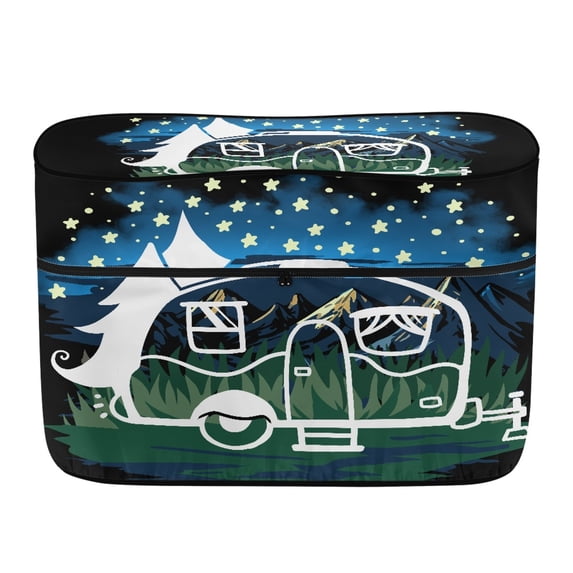 Psesaysky Night Camping RV Propane Tank Cover with Waterproof Polyester, Dual Tank Cover for RV Trailer and Outdoor Camping Travel