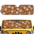 thumbnail image 1 of Psesaysky Orange Daisy Front Windshield Sun Shade Foldable Front Window Sun Shield Visor Fit for Off-road Vehicle Block UV Rays Car Accessories Heat Keep Car Cooler, 1 of 7