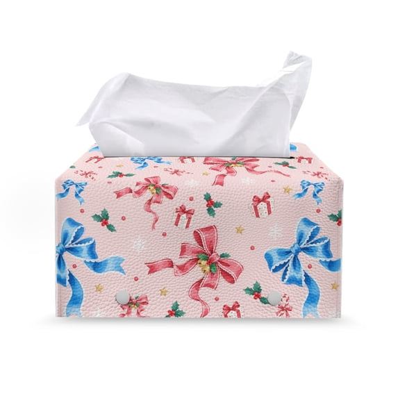 Psesaysky PU Leather Rectangular Tissue Box Cover with Buttons,Easy to ...
