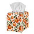 thumbnail image 1 of Psesaysky PU Leather Waterproof Tissue Box Holder, Square Napkin Facial Tissues Boxes Dispenser, Pumpkins Floral Home Office Car Tissue Holder Decorative Container, 1 of 7