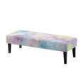 thumbnail image 1 of Psesaysky Pastel Tie Dye Long Bench Seat Slipcover, Stretch Polyester Spandex Fabric Bench Protector Cover for Dining and Living Room, 1 of 9