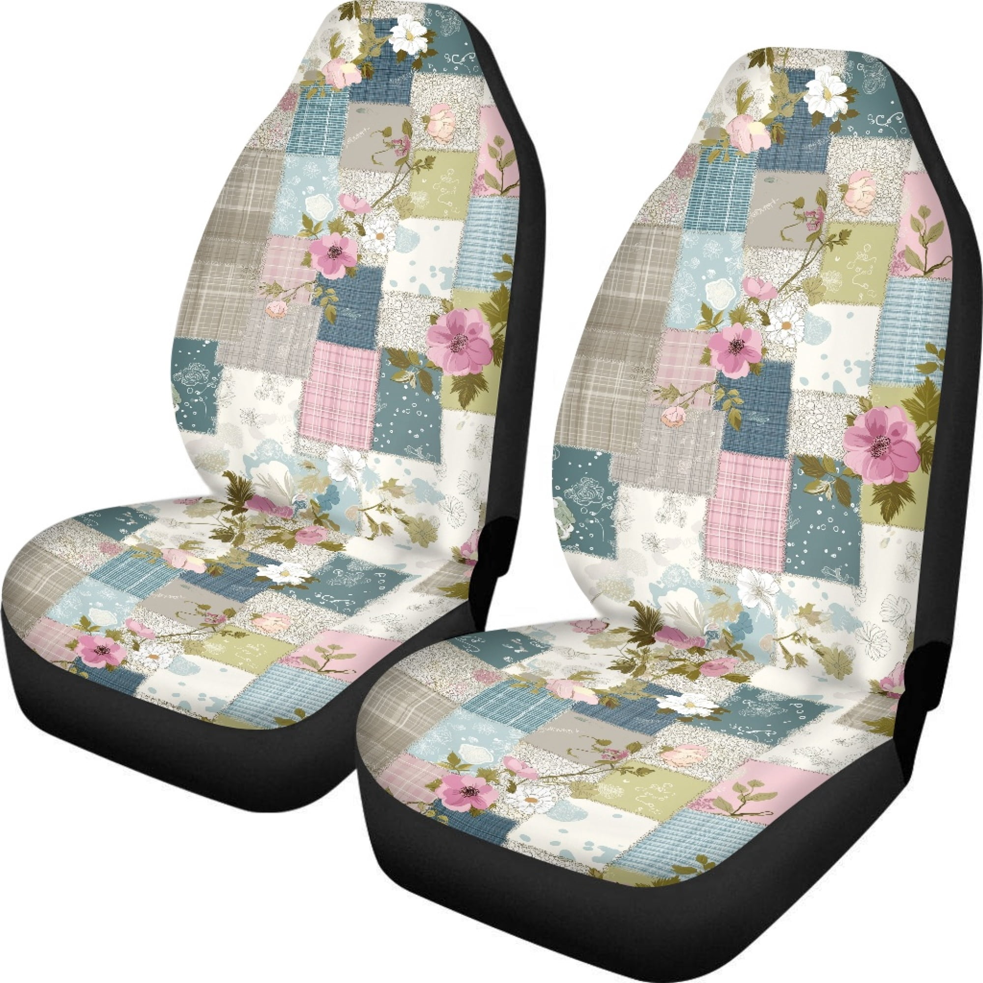 Patchwork Interrior Psesaysky Patchwork Floral Print Auto Seat Cover Washable Car Seat ...