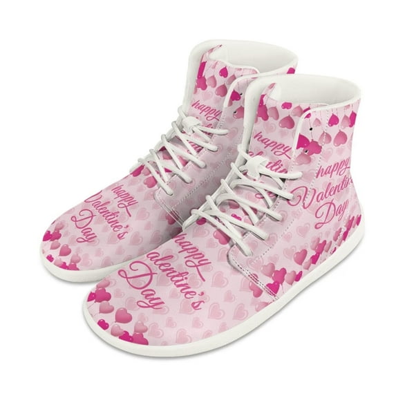 Psesaysky Pink Balloons Sneakers Gift for Valentine's Day Anti-Slip Comfortable Durable Barefoot Shoes Size 6-13.5