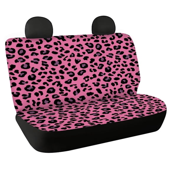 Psesaysky Pink Leopard Pattern Stretch Car Back Seat Cover for Interior Car Interior, Comfortable Seat Bottom Cushion Covers Non-Slip Car Seat Cushions