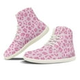 thumbnail image 1 of Psesaysky Pink Leopard Print Sneakers High-top Barefoot Shoes Fashion Casual Shoes for Women and Girls Non-Slip Comfortable Walking Shoes, 1 of 8