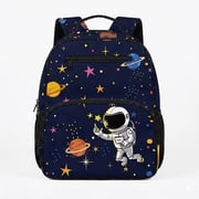Psesaysky Planet Star Astronaut Backpack for Kids 3-5 Toddler Backpack Preschool Bookbag Cute 13.5 Inch Schoolbag Kawaii Cute Cartoon Back Packs