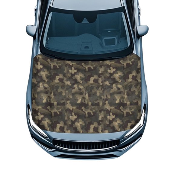Psesaysky Polyester Elastic Car Hood Cover All Weather Protection Camouflage Exterior Accessories Easy Installation Personalized Covers