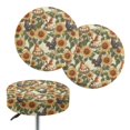 thumbnail image 1 of Psesaysky Polyester Round Stool Cushion Covers with Sunflower Rooster, 2 Pack Waterproof Covers for Bistro and Kitchen Use, 1 of 6