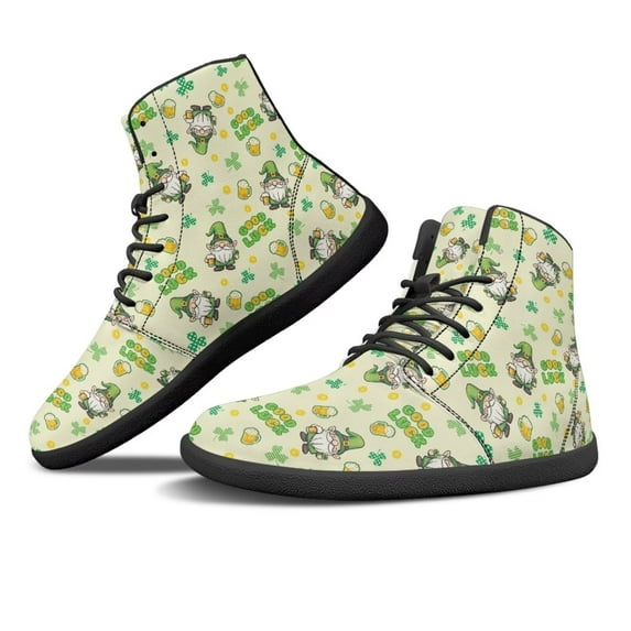 Psesaysky Printed Shoes for St.Patrick's Day High-Top Minimalist Barefoot Shoes for Women Girls Size 6-13.5